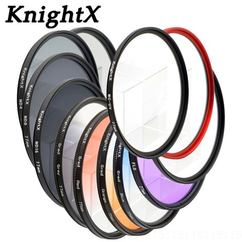 KnightX ND FLD UV MC Star lens color filter 52mm 58 67 55 77 mm for Nikon Canon EOS 7D 5D 6D 50D 60D 600D d5200 d3300 d3200 T5i ► Photo 1/1