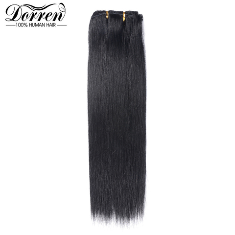 Doreen 10 12 14 16 Malaysia Short Double Weft Clip In Human Hair Extensions Thick 100% Straight Hair Clip In Extensions 7 Pieces ► Photo 1/6