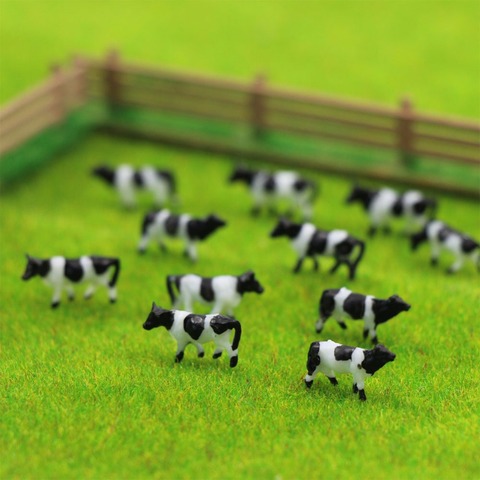 AN15001 60pcs 1:150 Well Painted Farm Animals Cows N Scale Scenery Landscape Layout ► Photo 1/5