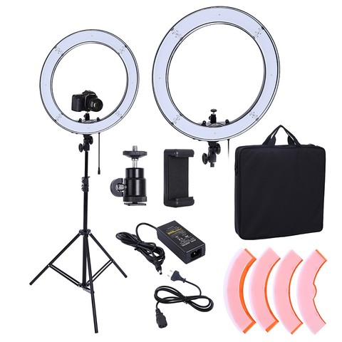 Camera Photo Studio Phone Video 55W 240PCS LED Ring Light 5500K Photography Dimmable Makeup Ring Lamp With 190CM Tripod ► Photo 1/6