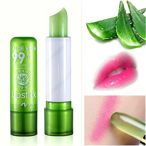 Aloe Vera Natural Lip Balm Temperature Color Changing Long Lasting Moisturizing Lipstick Makeup Protection Lip Balm Levre Makeup ► Photo 1/6