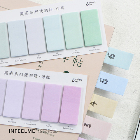 120 Sheets/pad Water Color Notebook Planner Bookmark Sticky Notes Sticker Marker Index Pad Tab Memo Flag Labels ► Photo 1/5