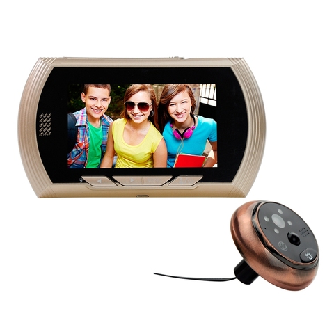 4.3 Inch Digital Peephole Viewer Camera Door Eye PIR Motion Detect Auto Photo Video Record Door Viewers Night Vision HD Doorbell ► Photo 1/6