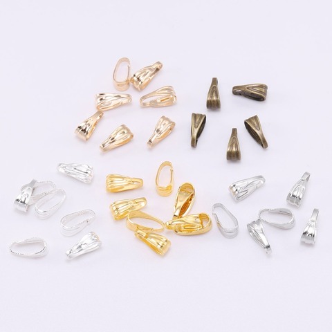 100pcs/lot Pendant Clasps Bail Clasps Care Buckle Necklace Pendant Connector For Jewelry Making DIY Necklace Accessory Supplies ► Photo 1/6