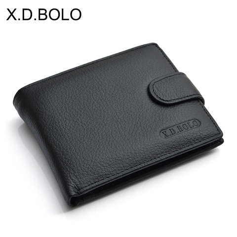 X.D.BOLO Wallet Men Leather Genuine Cow Leather Man Wallets With Coin Pocket Man Purse leather Money Bag Male Wallets Wholesale ► Photo 1/6
