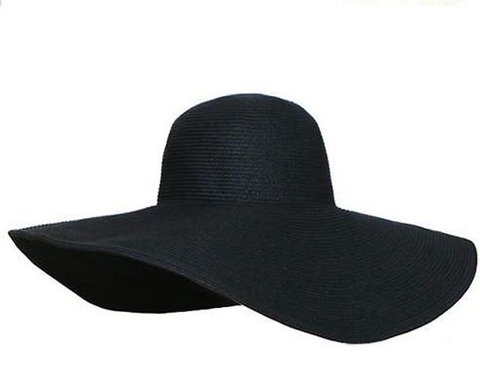 LNPBD hot 2017 Women's white hat summer black oversized sunbonnet beach cap women's strawhat sun hat summer hat ► Photo 1/6
