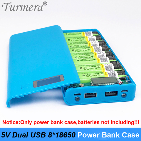 5V Dual USB 8*18650 Power Bank Battery Box Mobile Phone Charger DIY Shell Case Suggest NCR18650B HG2 18650 Battery to DIY ► Photo 1/6