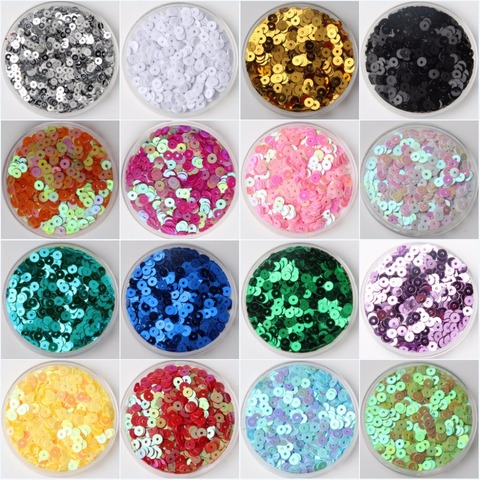 3mm 4mm 5mm 6mm Flat Round PVC Loose Sequins Paillette Sewing Craft For Wedding Decoration Garment Dress Shoe Caps DIY Accessory ► Photo 1/6