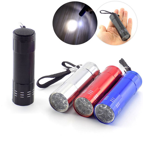 9 led Mini Flashlight white Led Lamp powerful Flash Light Lanterna Protable small pocket torches penlight for hiking camping ► Photo 1/6