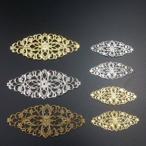 20Pcs Free shipping Retail 50/80mm Filigree Wraps Flower Wing Connectors Metal Crafts Gift Decoration DIY Findings ► Photo 1/6