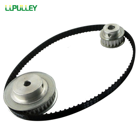 LUPULLEY Timing Belt Pulley XL Set Reduction 2:1 30T 15T Shaft 100mm Engraving Machine Accessories Gears Pulleys Belts Kit ► Photo 1/2