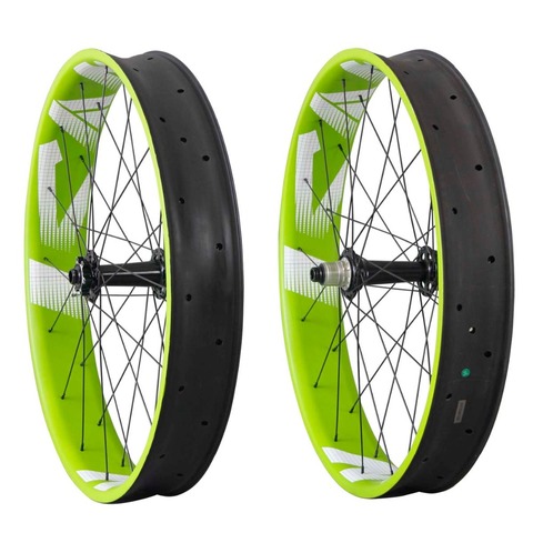 Toray T700 carbon ican fatbike wheels 26er fat bike wheelset Powerway M74 hubs 10/11 speed 90mm width UD-matt wheel FW90 ► Photo 1/6