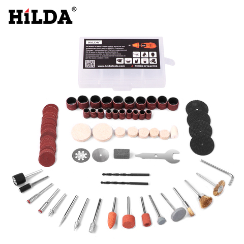 HILDA 92Pcs Wood Metal Engraving Electric Rotary Tool Accessory for  Dremel Bit Set Grinding Polish Cutting Cut 1/8