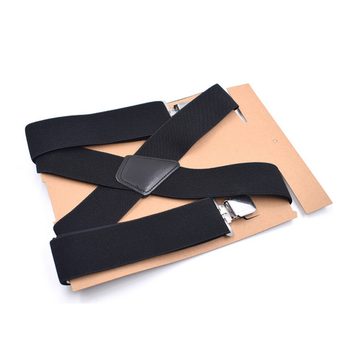 50mm Wide Elastic Adjustable Men Trouser Braces Suspenders X Shape with Strong Metal Clips Suspenders tirantes Unisex Braces ► Photo 1/6