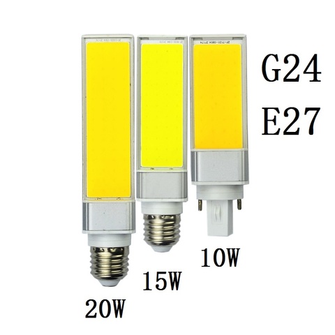 bombilla G24 LED Bulbs 10W 15W 20W E27 LED Corn Lamp Warm White COB Spotlight 180 Degree 110V 220V Horizontal Plug Light Lampara ► Photo 1/6