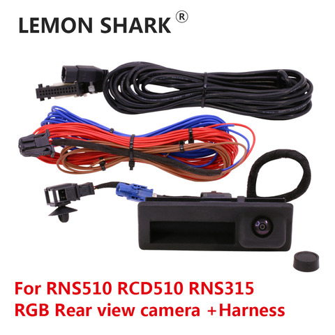 RGB Rear View Reversing Camera RVC Trunk Handle For VW Jetta Golf Plus Tiguan Passat B6 B7 RNS510 RCD510 RNS315 18D827566A ► Photo 1/6