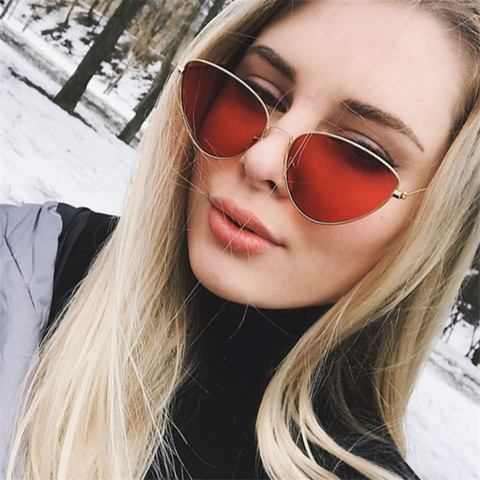 COOYOUNG Fashion Women Cat Eye Sunglasses Brand Designer Retro Metal Coating Mirror Sun Glasses Goggle UV400 Eyewear ► Photo 1/6