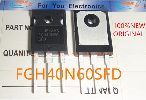10PCS IC  100%Original authentic FGH40N60SFD FGH40N60 40N60  600V 40A  IGBT TO-247 ► Photo 1/1