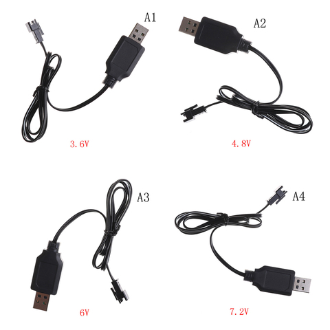 3.6V 4.8V 6V 7.2V Black USB Charger Adapter Cable Universal For Sky Viper Drone Helicopter ► Photo 1/6
