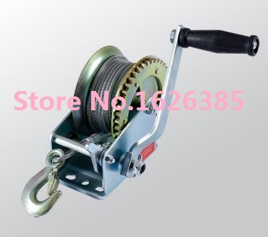 600lb--800lbX10M Boat windlass truck auto manual winch with wire rope and hook, hand puller tire repair tool ► Photo 1/1