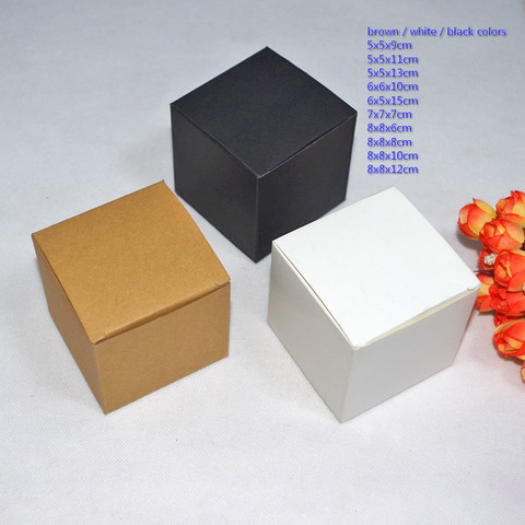 2022 50pcs 5x5/6x6/7x7/8x8cm Kraft Paper Boxes 3colors Diy Lipstick Perfume Essential Oil Bottle Packaging Valve Tube Package ► Photo 1/6