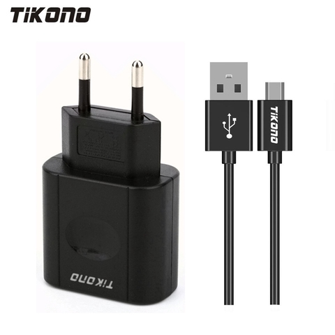 Tikono 5V 2A Universal USB Fast Charger for iPhone Samsung Xiaomi Sony iPad Tablet Travel Wall Charger with Micro Charging Cable ► Photo 1/5