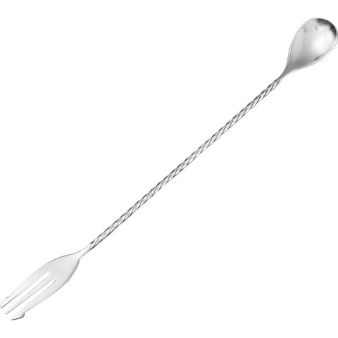 12inch (30cm) Cocktail Spoon Handle Twisted Spoon with Trident ► Photo 1/4