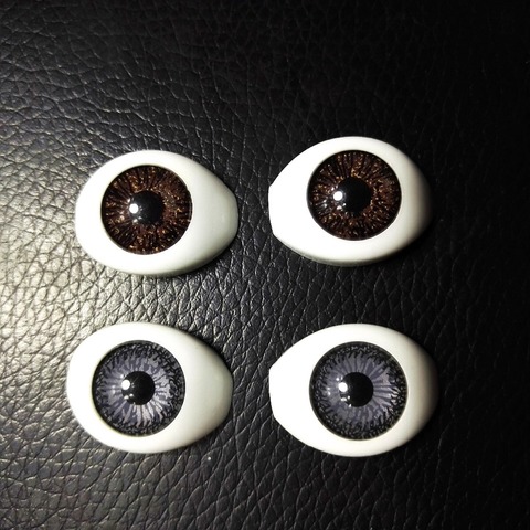 New Arrive 8 Pcs Vivid Oval Hollow Back Safety Plastic Eyes Eyeball For Toys Dolls DIY 22*16.5mm Dolls Accessories Making Craft ► Photo 1/6