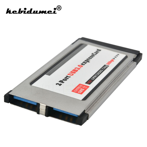 Kebidumei PCI Express Card to USB 3.0 Expresscard 2 Port Adapter 34mm Express Card Converter 5Gbps for notebook computer ► Photo 1/6