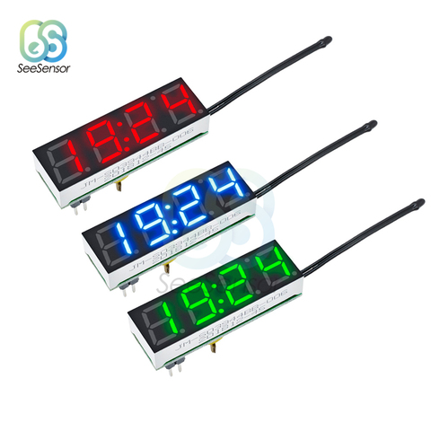 3 In 1 DS3231 LED Digital Clock Temperature Voltage Module Time Thermometer Voltmeter Volt Meter Monitor DC 5V-30V ► Photo 1/6