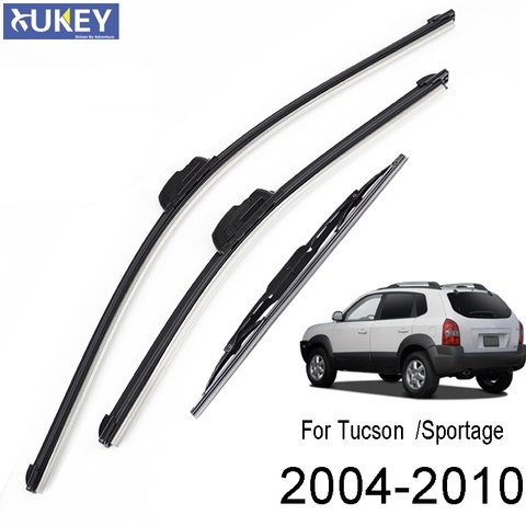 XUKEY Front Rear Windscreen Wiper Blades Set For Hyundai Tucson JM For Kia Sportage JE/KM 2005 2006 2007 2008 2009 2010 ► Photo 1/6