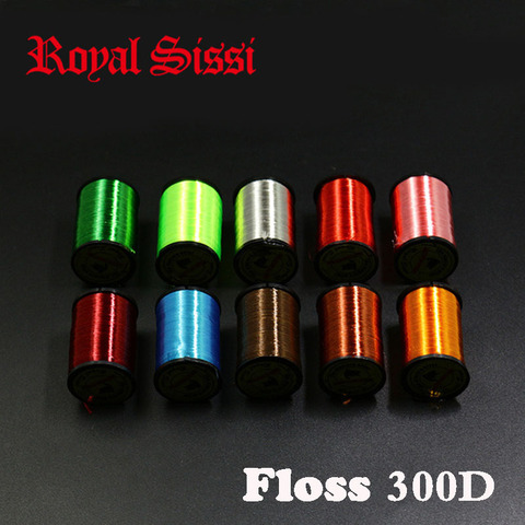 Royal Sissi 10Colors fly tying super floss thread highly waxed 300D fly tying flat silky yarn for Salmon Steelhead trout flies ► Photo 1/6