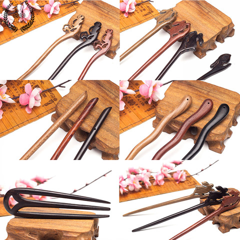 Hair jewelry Ethnic animal hair accessories clips Classic sandalwood coiled hairwear Hair sticks headbands for women hairpins ► Photo 1/6