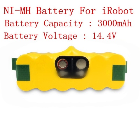 14.4V 3000mAh Ni-MH Battery Packs  for iRobot Roomba 620 610 630 650 660 vacuum cleaner parts ► Photo 1/3