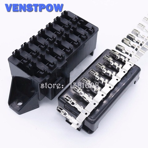 14 Way Black Car Seat Medium Relay Fuse Box Assembly with 28pcs Terminals Car Engine Compartment Insurance Holder Box Mounting ► Photo 1/4
