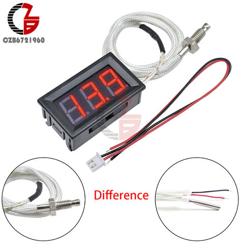 -30~800 Degree LED Digital Thermometer DC 12V Temperature Meter M6 K-Type Thermocouple Pyrometer Thermal Detector Tester Monitor ► Photo 1/6