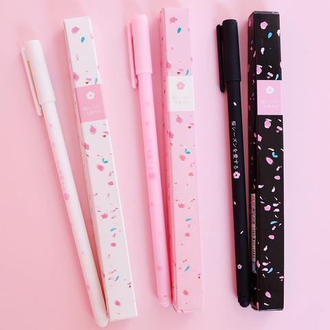 Romantic Sakura Gel Pen Rollerball Pen School Office Supply Student Stationery Signing Pen Black Ink 0.38mm ► Photo 1/6