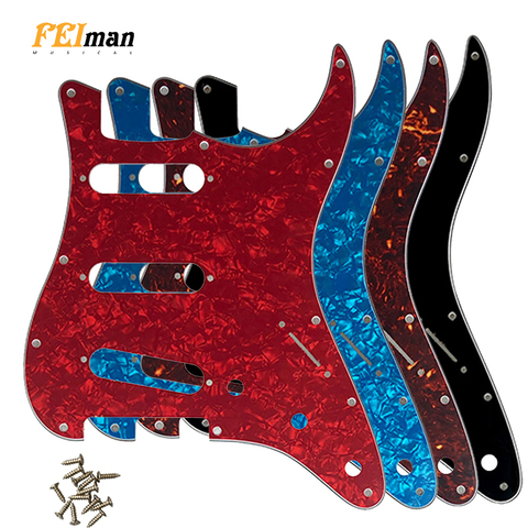 Pleroo 11 Screw Hole Guitar Pickguard for USA/Mexico Fender Stratocaster Standard SSS St Scratch Plate with screws Multi color ► Photo 1/6