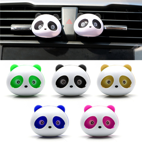 2pcs Car Outlet Perfume Air Conditioning Vent Air Freshener Car Styling Cute Panda Eyes  Perfumes Auto car-styling Free Ship ► Photo 1/6