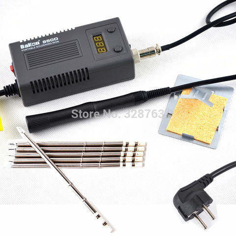 BAKON 950D mini Portable Digital soldering station Electric solder iron+5PCS T13 tips Heating Core 100~240V Free shipping ► Photo 1/1