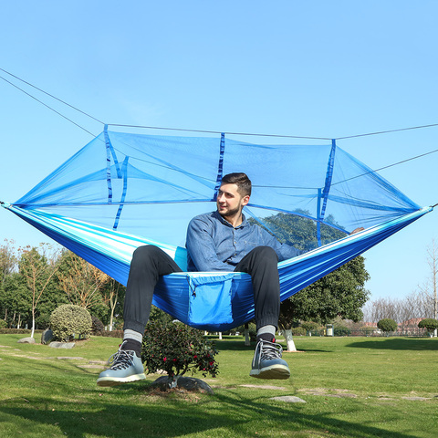 Portable Mosquito Net Hammock Tent With Adjustable Straps And Carabiners Large Stocking  21 Colors In Stock ► Photo 1/6