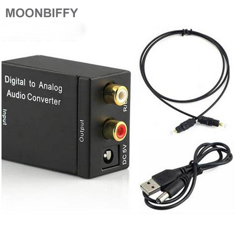 Digital to Analog Audio Converter Optical Fiber Toslink Coaxial Signal to RCA R/L Audio Decoder SPDIF ATV DAC Amplifier ► Photo 1/6