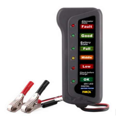 High Quality LED Digital Battery Alternator Tester Battery Tester Battery Level Monitor For Car Motorcycle Trucks 12V ► Photo 1/2