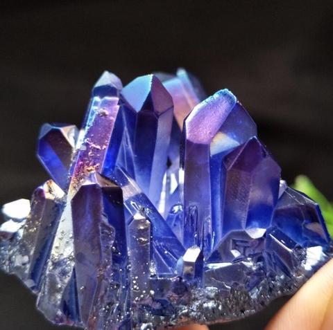 90-100g Aura quartz crystal titanium bismuth silicon cluster ► Photo 1/6