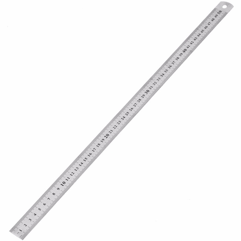 1Pcs 15cm/20cm/30cm/50cm Double Side Scale Stainless Steel Straight Ruler Measuring Tool School Office Supplies 0.5mm/0.7mm ► Photo 1/6