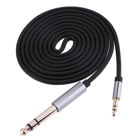 Audio Cable Double 6.35mm Male Mono Jack to Stereo 3.5mm Jack Aux Cord 3.5mm to Dual 6.5mm Adapter Jack Wirefor iPad Laptop ► Photo 1/1