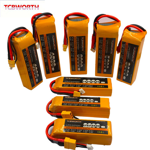 RC LiPo Battery 4S 14.8V 900mAh 1200mAh 2800mAh 3800mAh 4500mAh 5000mAh 25C 35C 60C For RC Airplane Drone Car Aircraft Quadrotor ► Photo 1/6