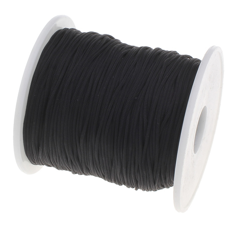Wholesale 80M/Spool 1MM Mix Color Nylon Black Chinese Knotting Macrame Cord Braided DIY Beading European String Thread ► Photo 1/3