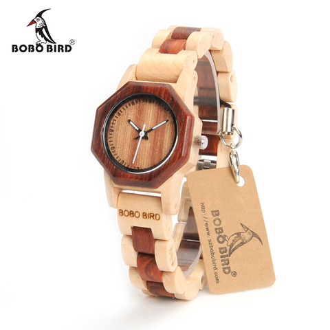 BOBO BIRD M25 Women Wooden Watch Luxury Quartz Movement Lightweight Ladies Wristwatch Relojes de mujer With Gift Box ► Photo 1/6