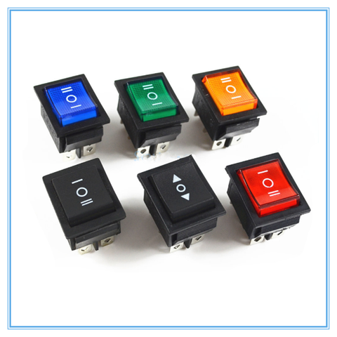 KCD4 Rocker Switch Power Switch 3 Position 6 Pins With Light 16A 250VAC/ 20A 125VAC ► Photo 1/2